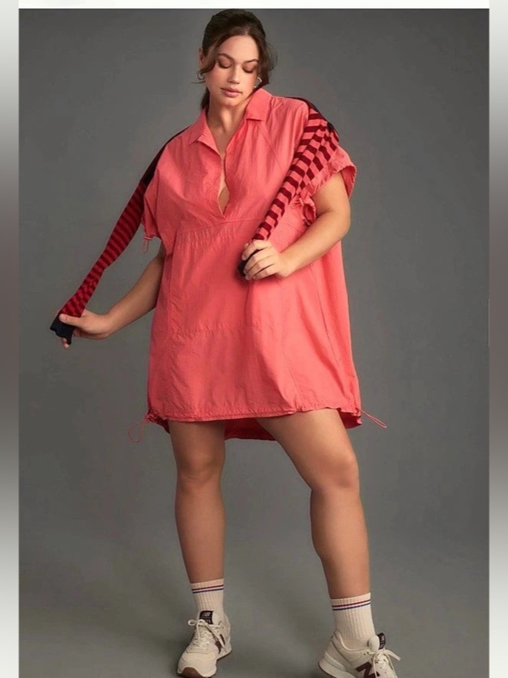 Anthropologie/Daily Practice Dream Team Collared Mini Dress, Size Large, EUC